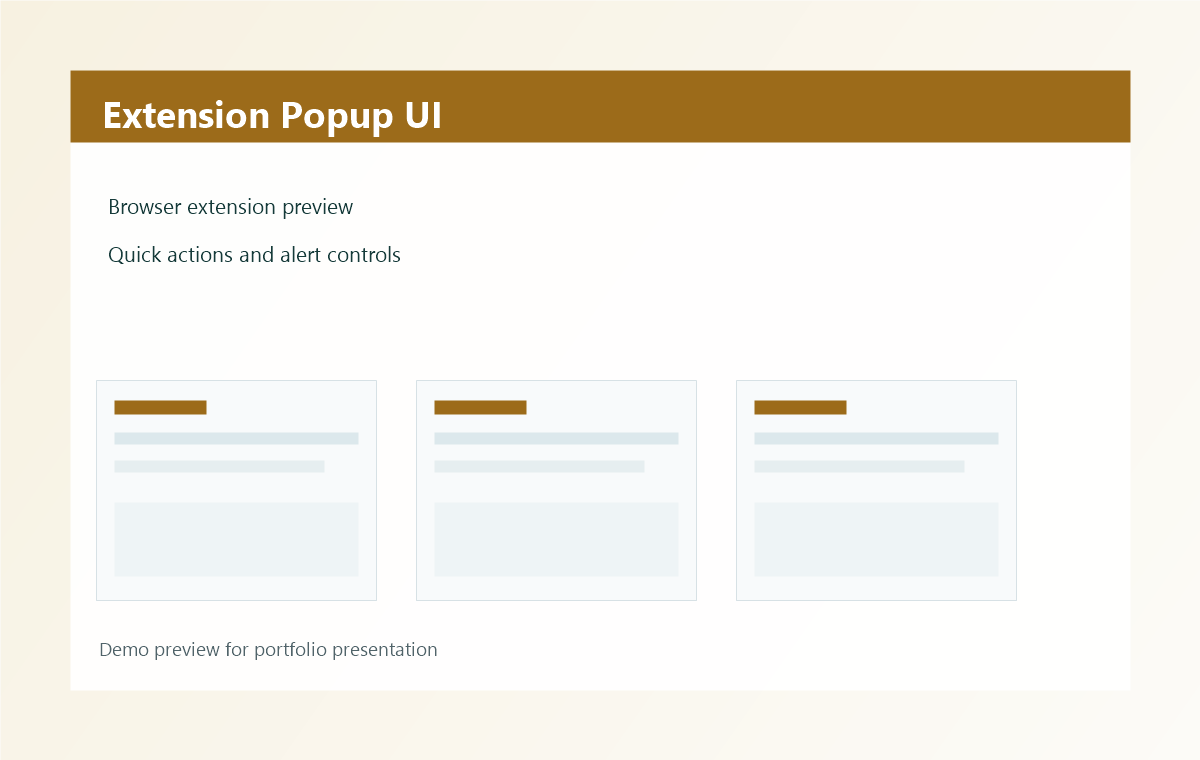 Browser extension popup preview